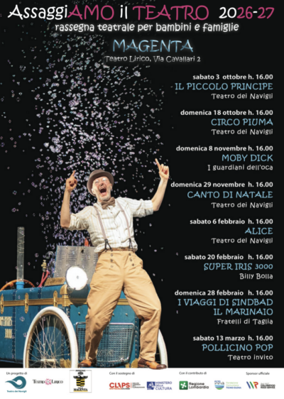 Magenta, dal 3 ottobre 2026 al 13 marzo 2027 torna “AssaggiAMO il teatro” per bambini e famiglie