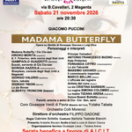 Magenta, 21 novembre 2026 ore 20:30: “Madama Butterfly” al Teatro Lirico