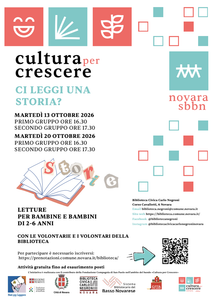 Novara, 13 e 20 ottobre: letture per bambini alla Biblioteca Negroni