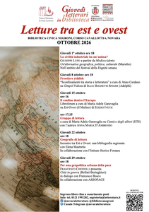 Novara, 15 ottobre: alla Biblioteca Negroni si parla dei confini d'Europa