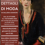 Novara, dal 23 ottobre al 1° novembre 2026: mostra gratuita “Dettagli di moda in Galleria Giannoni”
