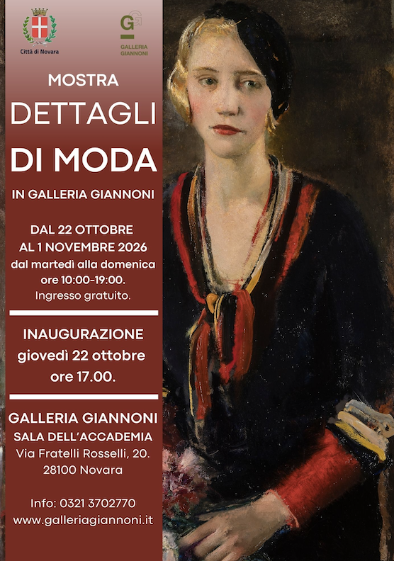 Novara, dal 23 ottobre al 1° novembre 2026: mostra gratuita “Dettagli di moda in Galleria Giannoni”