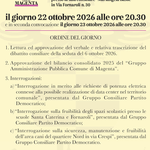 Magenta, 22 ottobre 2026 ore 20:30: convocato il Consiglio comunale