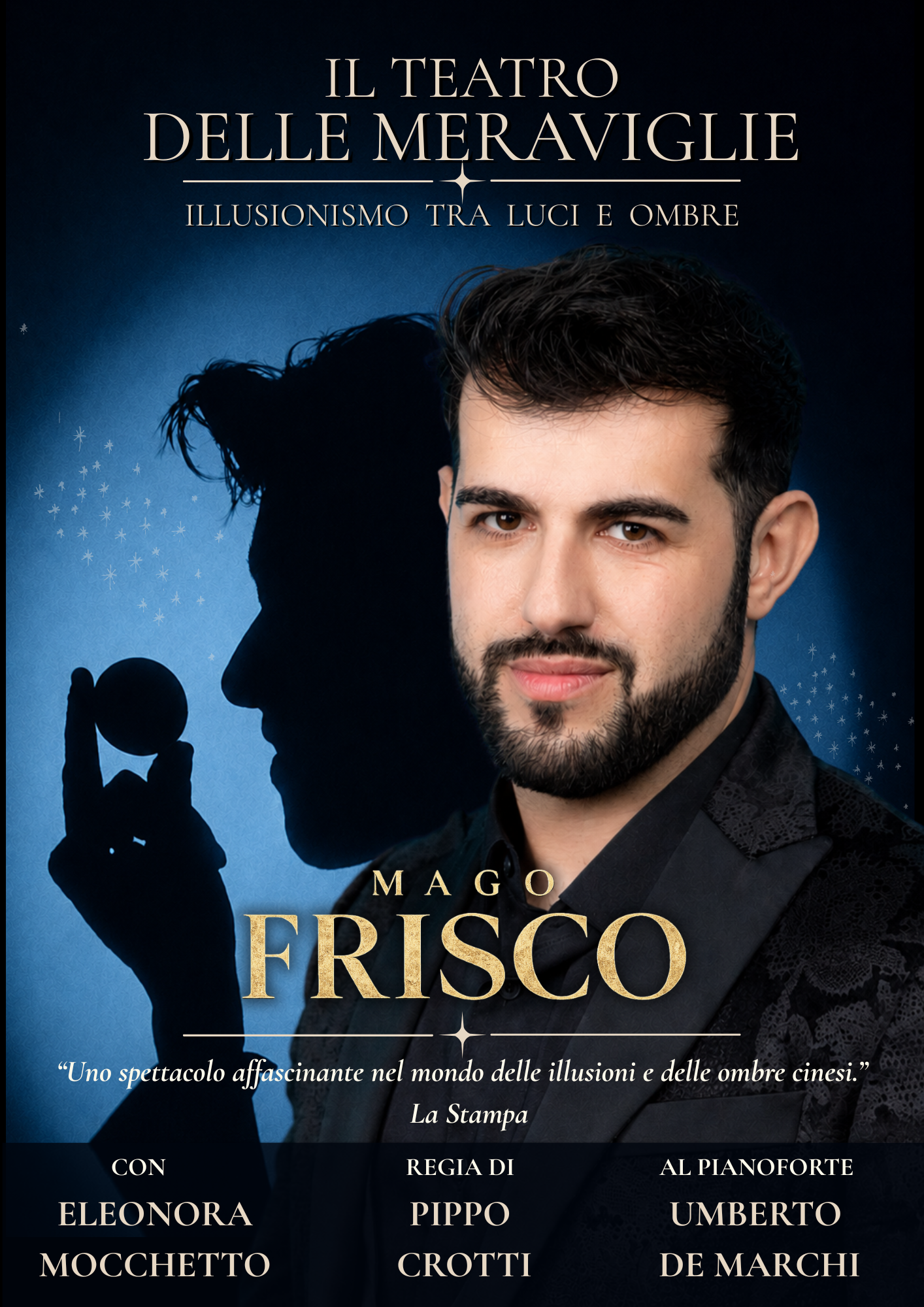 Scopri di più sull'articolo Trecate, 24 ottobre 2026: Mago Frisco al Teatro Silvio Pellico